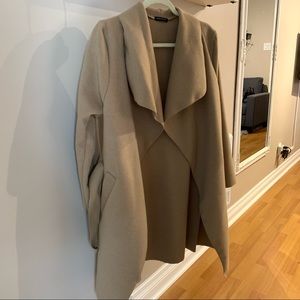 Camel tie coat